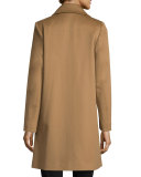 Wool Felt Single-Button Coat, Vicuna