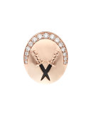 Dagny Soc Onyx & Diamond Pin in 18K Rose Gold