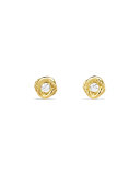 18K Gold Infinity Diamond Stud Earrings