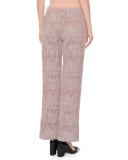 Fantasy Straight-Leg Ankle Pants, Ash Rose/Winter Sky