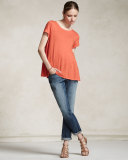 Short-Sleeve Organic Linen Jersey Tee