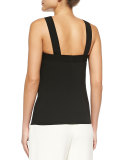 Embellished-Front Halter Blouse