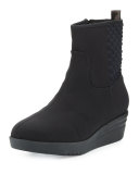 Naji Weatherproof Demi-Wedge Bootie, Black