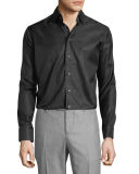 Tonal-Dot Long-Sleeve Sport Shirt