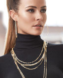 14k Elite Mirror Disc Chain Necklace, 36"