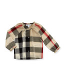 Marelle Long-Sleeve Check Top, New Classic, Size 6M-3