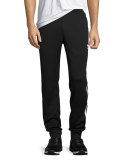 Track-Stripe Jogger Pants, Black