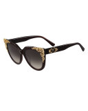 Viktoria Acanthus Cat-Eye Sunglasses