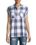 Britt Plaid Short-Sleeve Shirt, Multi