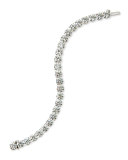 Platinum Round-Cut Diamond Line Bracelet, 27.02 TCW