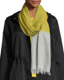 Cashmere & Linen Colorblock Scarf 