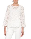 Transparent Punto Dot Top, Cream