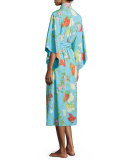 Peranakan Floral-Print Long Robe