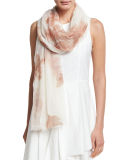 Dyed Floral Cashmere Scarf