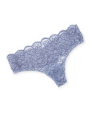 Double Take Lace Thong, Silver