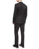 Huge Genius Peak-Lapel Slim Tuxedo, Black