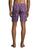 Koi Pond Swim Trunks, Navy/Pink