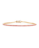 Pink Sapphire Line Bracelet in 18K Rose Gold