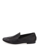 Bray Leather Smoking Loafer, Black