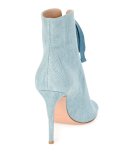 Denim Open-Toe 105mm Bootie, Blue