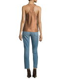 Silk Satin Racerback Tank, Autumn