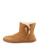 Garnet Shearling Toggle Bootie, Chestnut