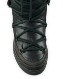 Laetitia Leather Lace-Up Boot, Black