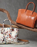 Brera 30 Sport Python Satchel Bag, Multicolor