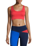 Technical Knit Racerback Sports Bra, Red