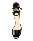 Trezanita Spiked-Heel 70mm Red Sole Sandal, Black