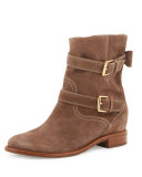 sabina suede buckle bootie, mousse