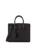 Sac de Jour Nano Leather Satchel Bag, Black