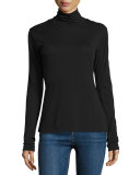 Base Turtleneck Top, Black