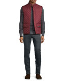 Lightweight Quilted Tech Vest, Racing Red