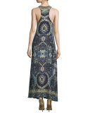 Embellished Sleeveless Maxi Dress, Constantinople