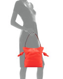 Flamenco Small Knot Bucket Bag, Red