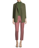 Clairene New Divide Open-Front Coat, Pine