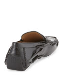 Wabler Patent Leather Driver, Black