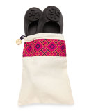 Minnie Travel Logo Ballerina Flat, Black