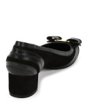 Fosca Striped 40mm Pump, Nero