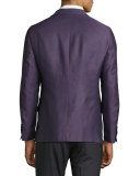 Medallion Micro-Jacquard Sport Coat, Deep Purple