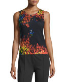 Floral-Print Scoop-Neck Tank, Multicolor