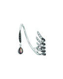 Vesta Single Black Spinel & White Diamond Cuff Earring for Right Ear