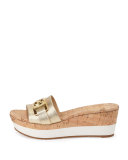 Warren Platform Wedge Sandal, Pale Golden