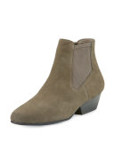 Knack Mesh-Panel Nubuck Bootie, Graphite