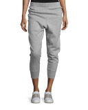 Cotton-Blend Relaxed Jogger Pants, Gray