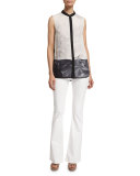 Janice Flare-Leg Jeans, White 