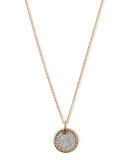 18k Rose Gold-Plate Diamond Pave Pendant Necklace