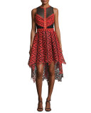 Lace & Organza High-Low Dress