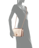 Mercer Metallic PVC Shoulder Bag, Rose Gold